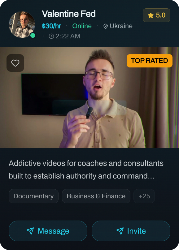 Editor profile preview — Valentine Fed